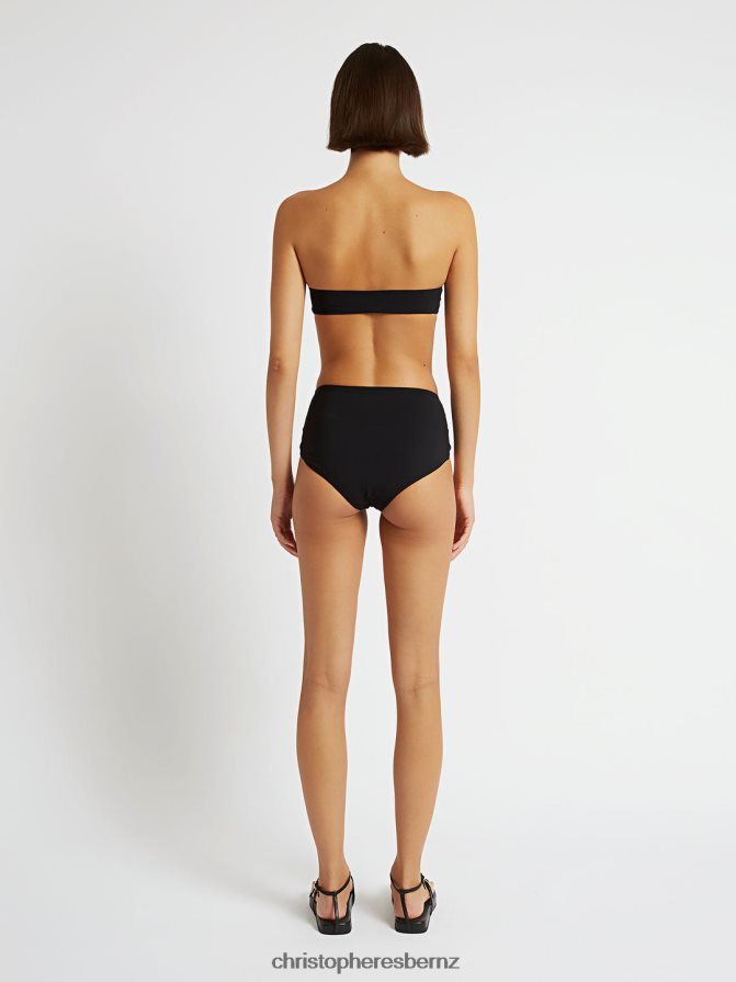 Christopher Esber Black Ruched Prong Bandeau Clothing R68N6Z175