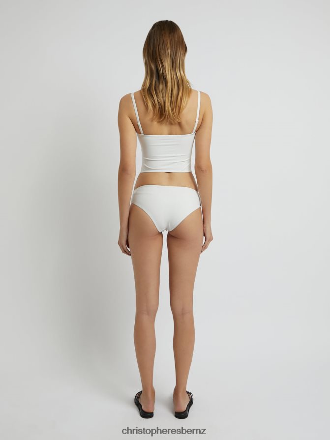 Christopher Esber White Orbit Ruched Low Brief Clothing R68N6Z184