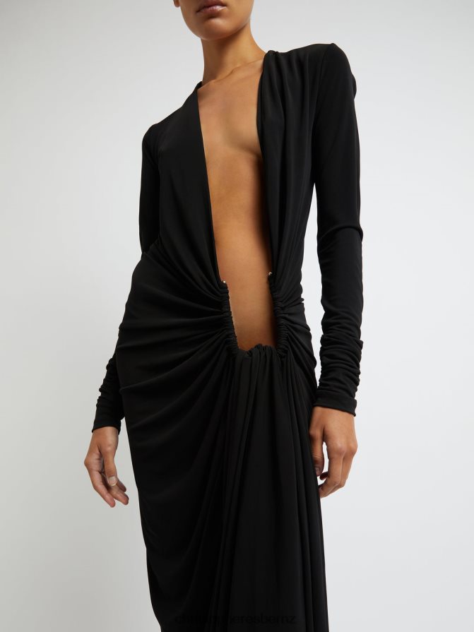 Christopher Esber Black Arced Palm Drape Dress Clothing R68N6Z42