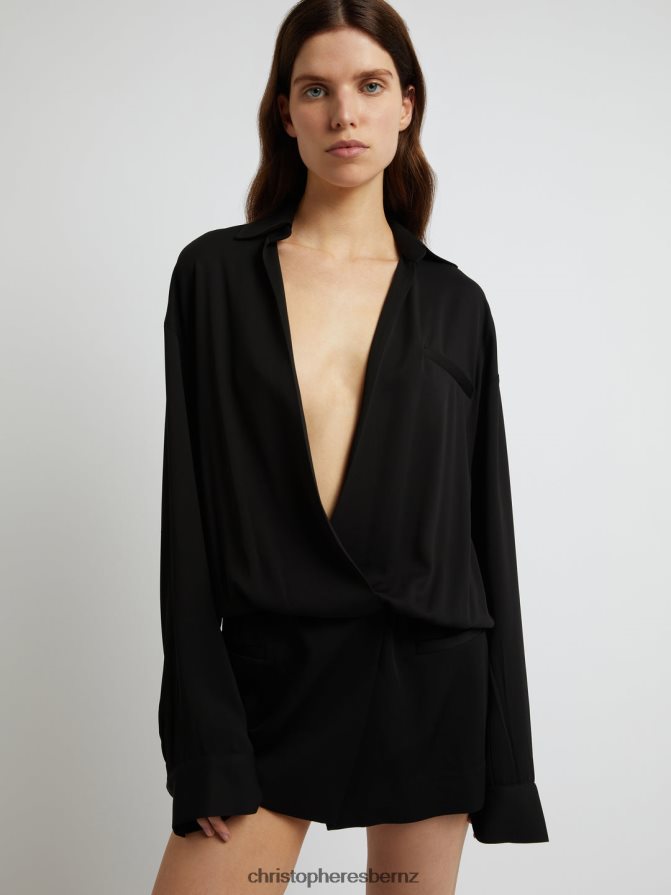 Christopher Esber Black Aulenti Micro Shirt Dress Clothing R68N6Z43