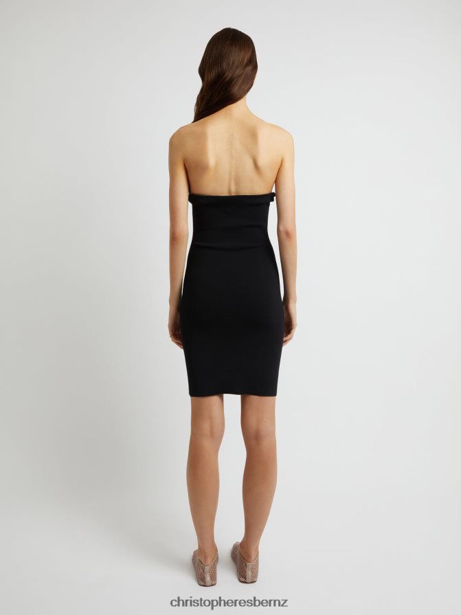 Christopher Esber Black Salacia Wire Strapless Dress Clothing R68N6Z31