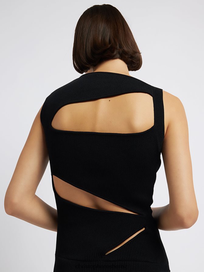 Christopher Esber Black Slashed Knit Dress Clothing R68N6Z46