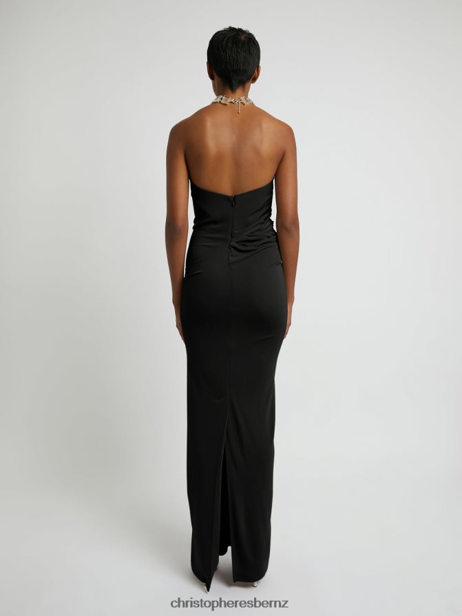 Christopher Esber Black Strapless Ruched Dress Clothing R68N6Z50