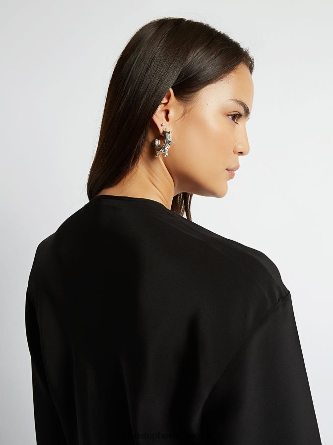 Christopher Esber Black Triquetra Front Tie Shirt Dress Clothing R68N6Z68