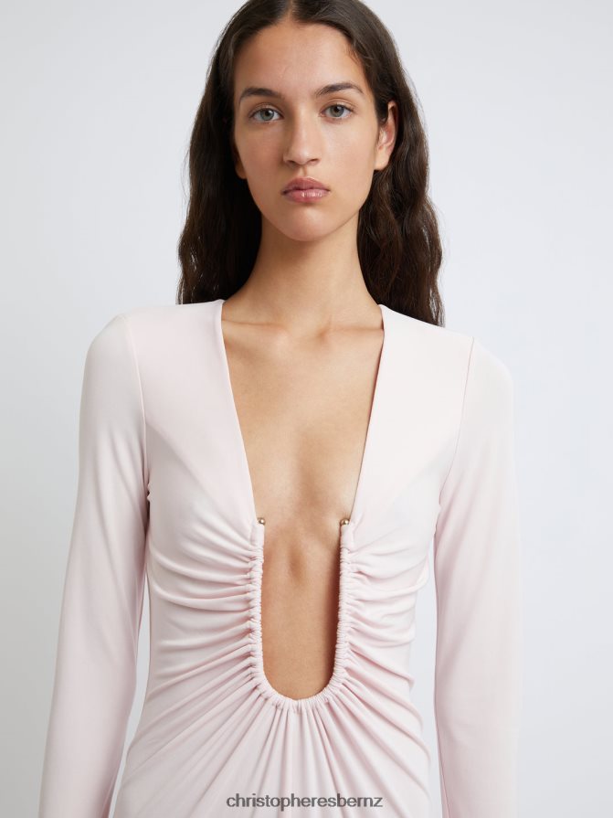 Christopher Esber Chalky/Pink Arced Palm Long Sleeve Dress Clothing R68N6Z41