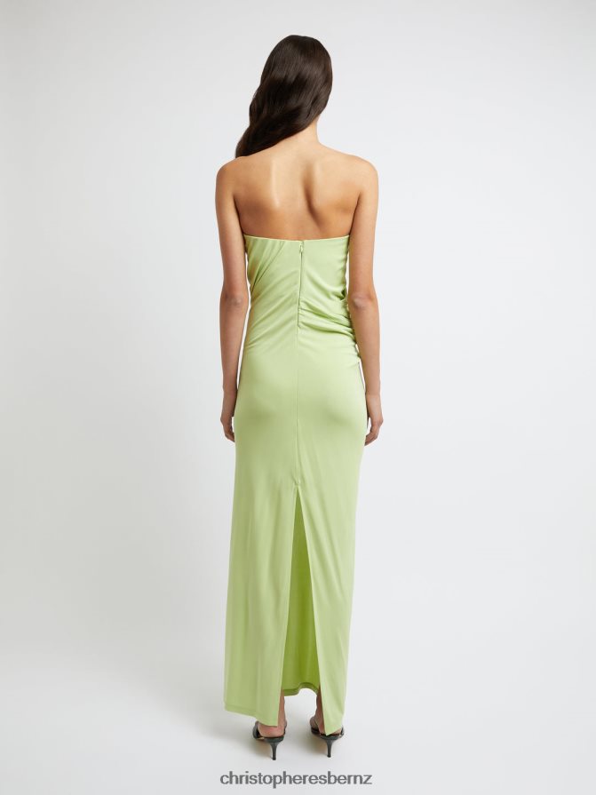 Christopher Esber Pistachio Strapless Ruched Dress Clothing R68N6Z16