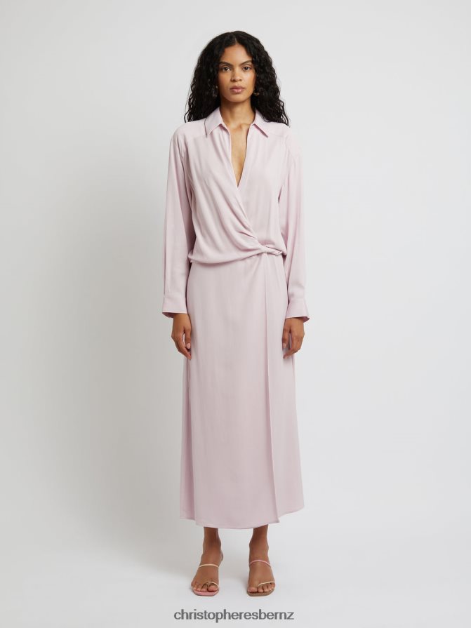 Christopher Esber Rose/Quartz Wrapped Shirt Dress Clothing R68N6Z54