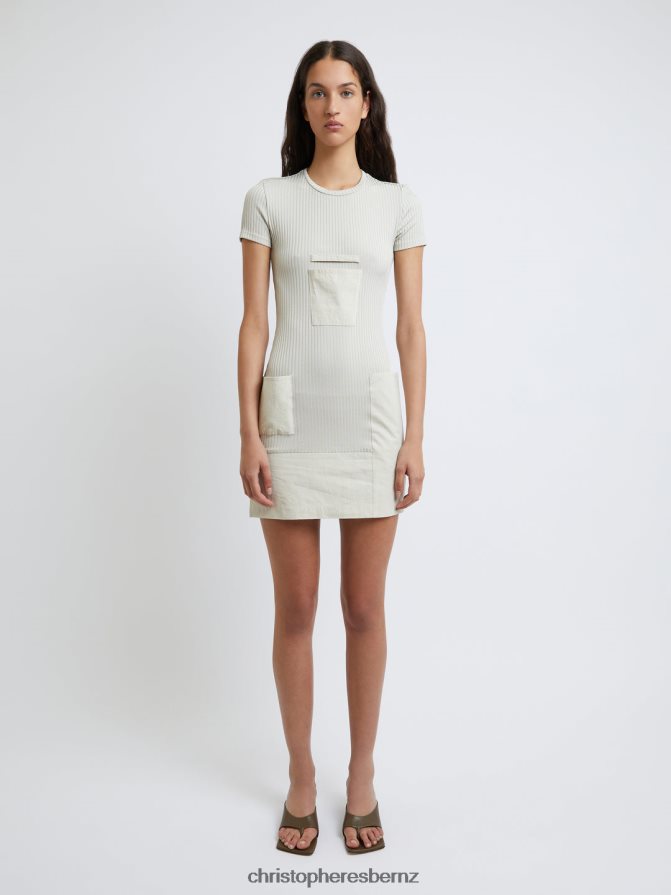 Christopher Esber Sand Parida Pocket Rib Dress Clothing R68N6Z24