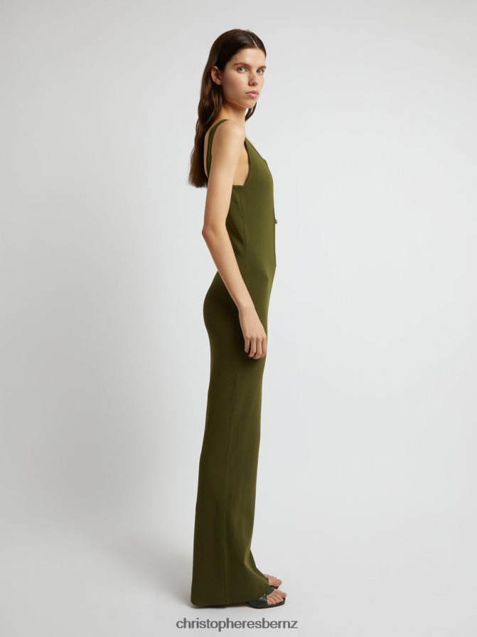 Christopher Esber Seaweed Crystalline Lattice Tank Dress Clothing R68N6Z36