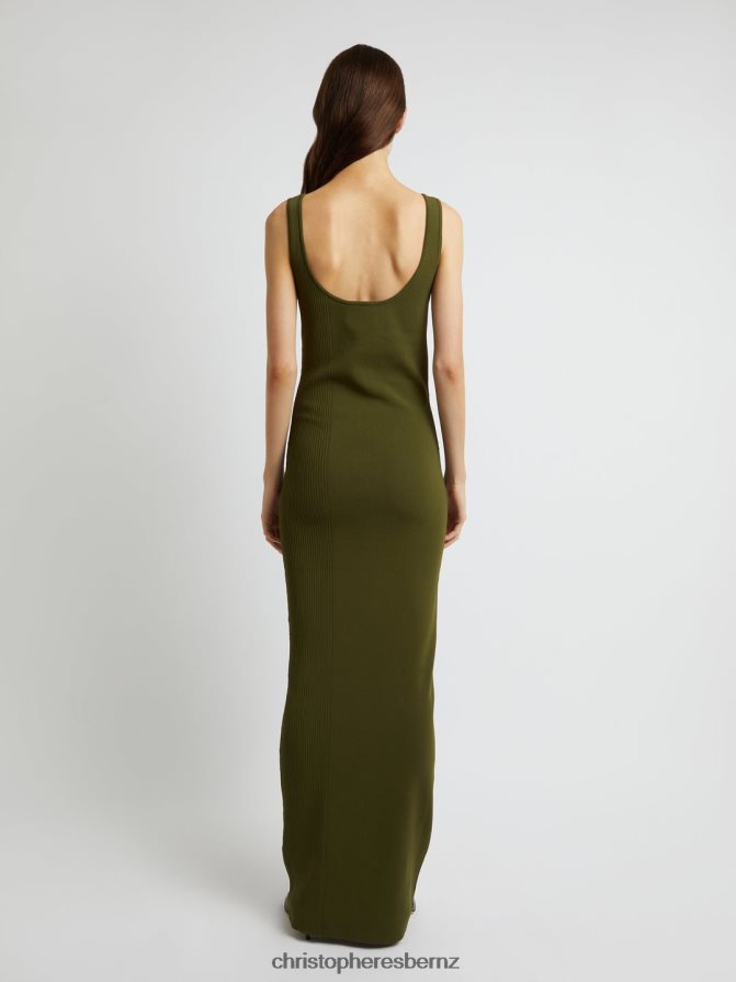 Christopher Esber Seaweed Crystalline Lattice Tank Dress Clothing R68N6Z36