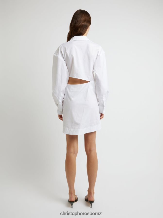 Christopher Esber White Folia Float Buckle Shirt Dress Clothing R68N6Z47