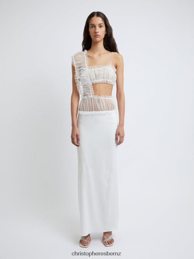 Christopher Esber White Laced Torrent Tank Dress Clothing R68N6Z9