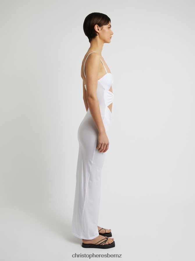 Christopher Esber White Pierced Orbit Column Dress Clothing R68N6Z57