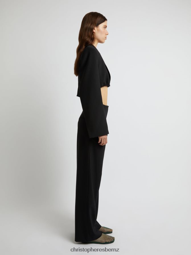 Christopher Esber Black Scylla Crop Blazer Clothing R68N6Z168