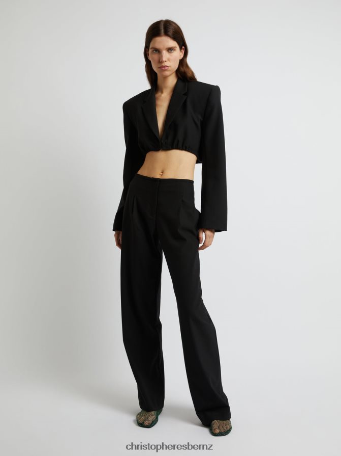 Christopher Esber Black Scylla Crop Blazer Clothing R68N6Z168