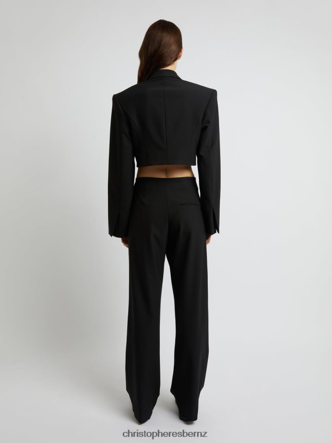 Christopher Esber Black Scylla Crop Blazer Clothing R68N6Z168