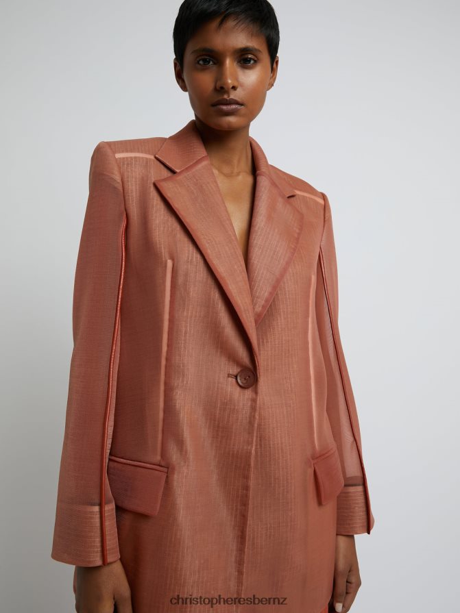 Christopher Esber Carnelian Tailored Transparency Graph Outlined Blazer Clothing R68N6Z172