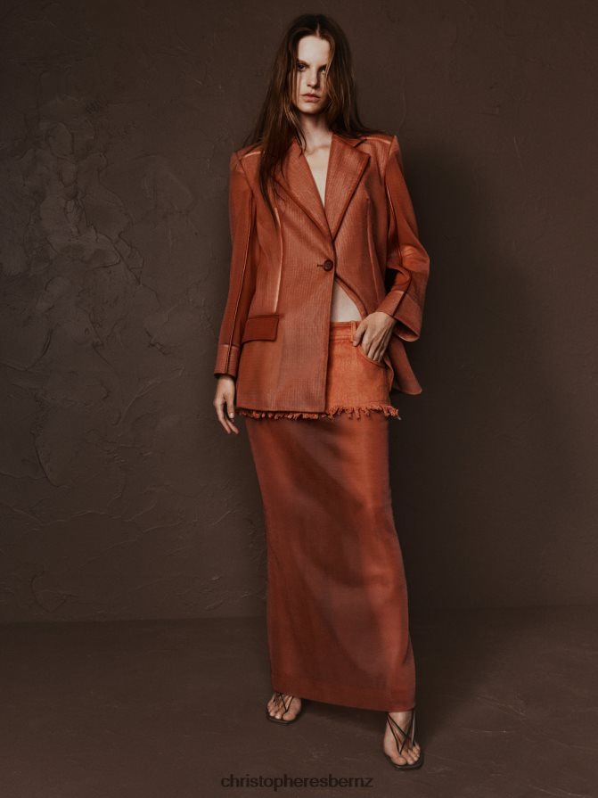 Christopher Esber Carnelian Tailored Transparency Graph Outlined Blazer Clothing R68N6Z172