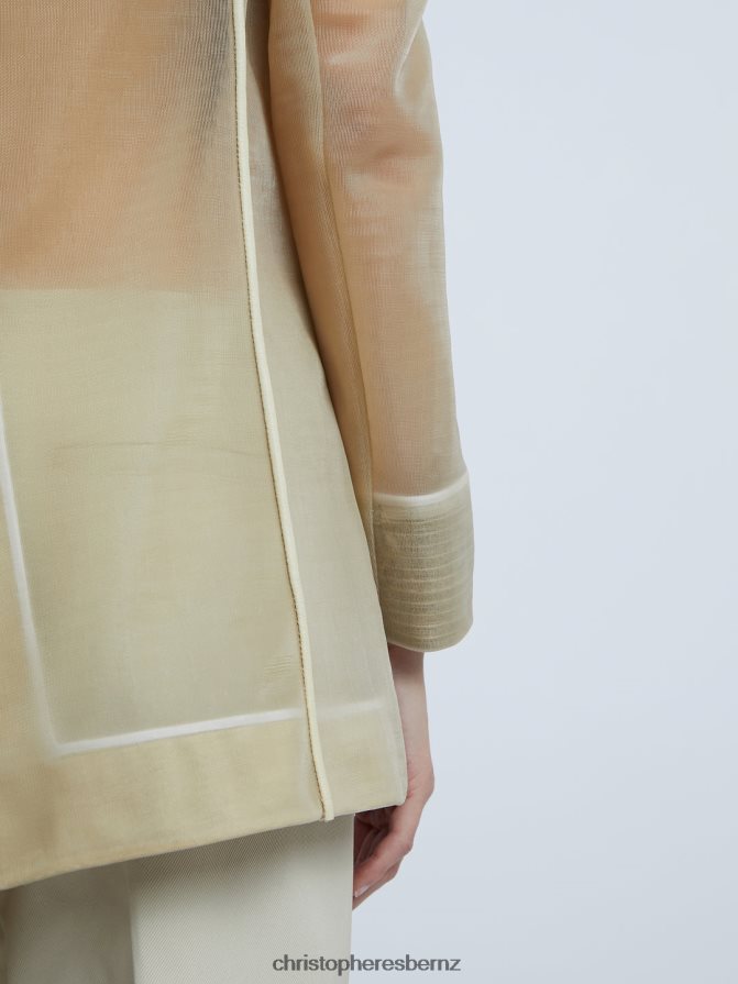 Christopher Esber Tan Tailored Transparency Graph Outlined Blazer Clothing R68N6Z171