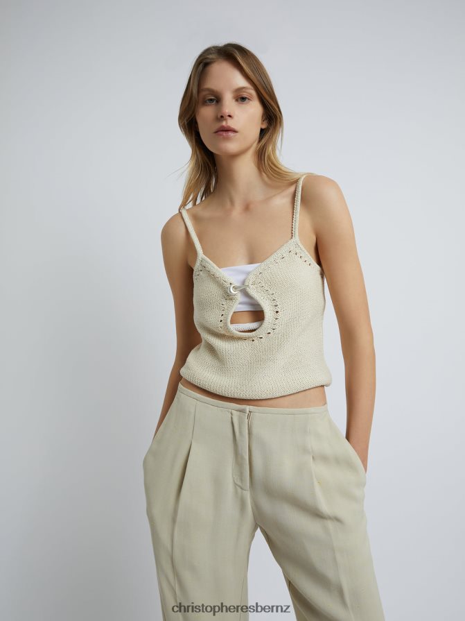 Christopher Esber Apricot Pointelle Clasp Cami Clothing R68N6Z2