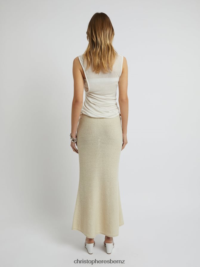 Christopher Esber Apricot Pointelle Clasp Skirt Clothing R68N6Z3