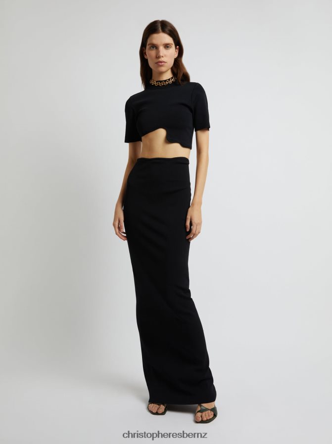 Christopher Esber Black Maparadita Column Skirt Clothing R68N6Z73