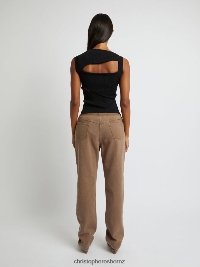 Christopher Esber Black Slashed Knit Top Clothing R68N6Z79