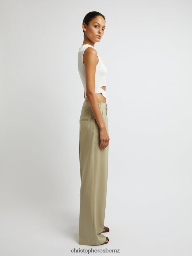 Christopher Esber Ivory Slashed Knit Crop Clothing R68N6Z76