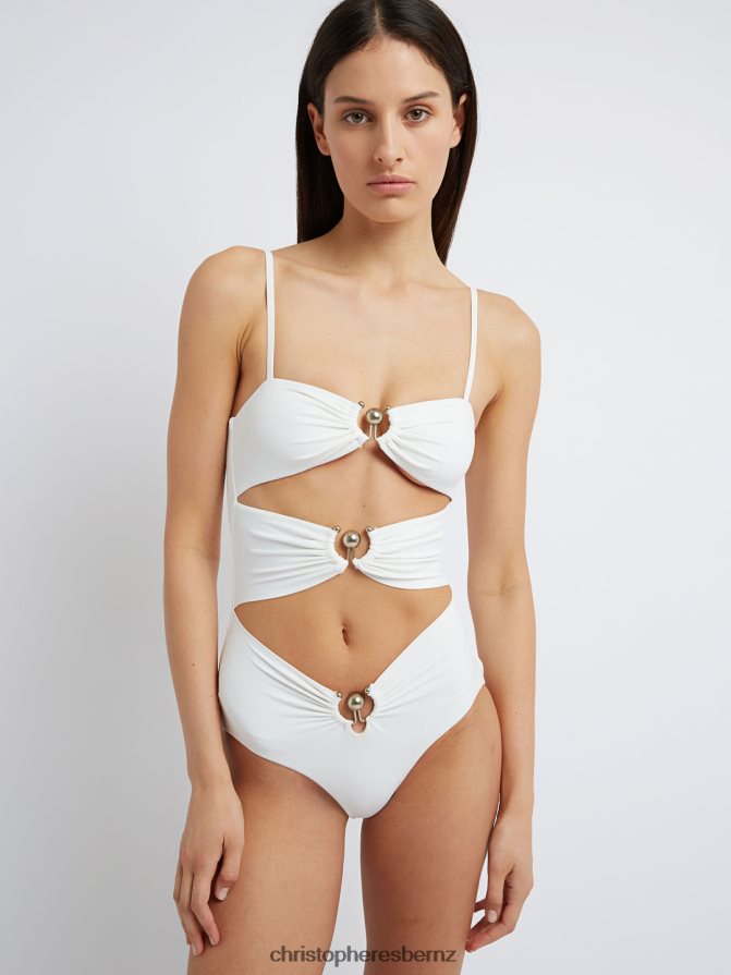 Christopher Esber White Pierced Orbit One Piece Clothing R68N6Z190