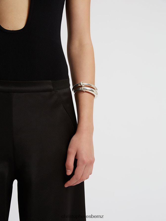 Christopher Esber Black Satin Bias Trouser Clothing R68N6Z138