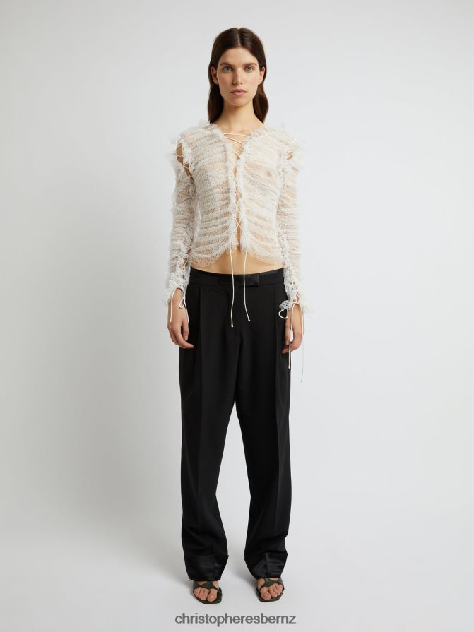 Christopher Esber Black Satin Waist Pegged Trouser Clothing R68N6Z133