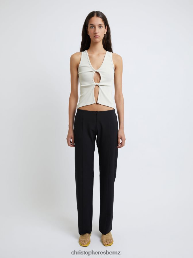 Christopher Esber Black Scylla Straight Leg Trouser Clothing R68N6Z134