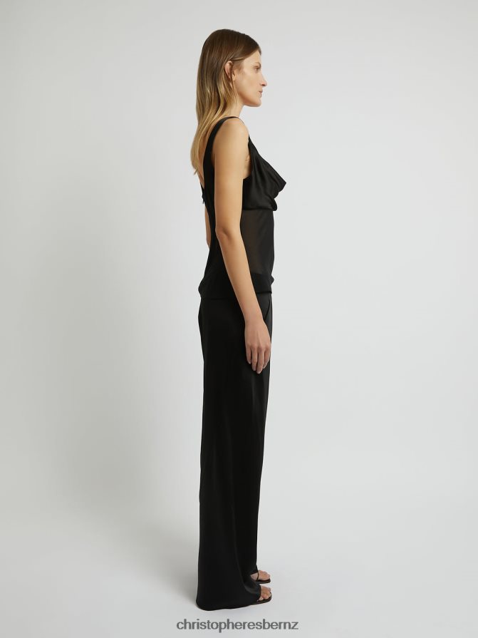 Christopher Esber Black Silk Bias Trouser Clothing R68N6Z136