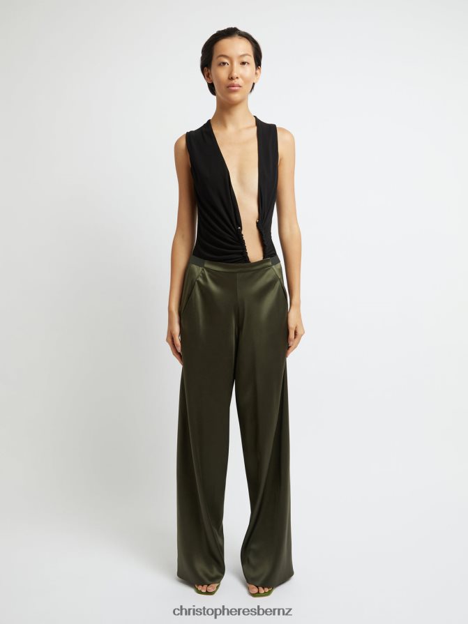 Christopher Esber Seaweed Silk Bias Trouser Clothing R68N6Z128