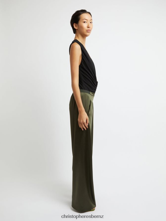 Christopher Esber Seaweed Silk Bias Trouser Clothing R68N6Z128