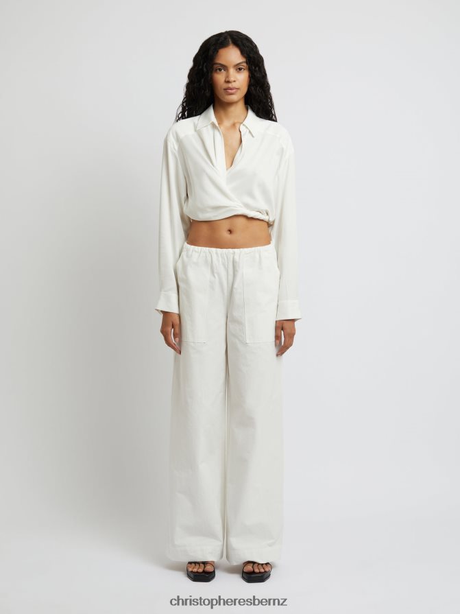 Christopher Esber White Column Trouser Clothing R68N6Z135