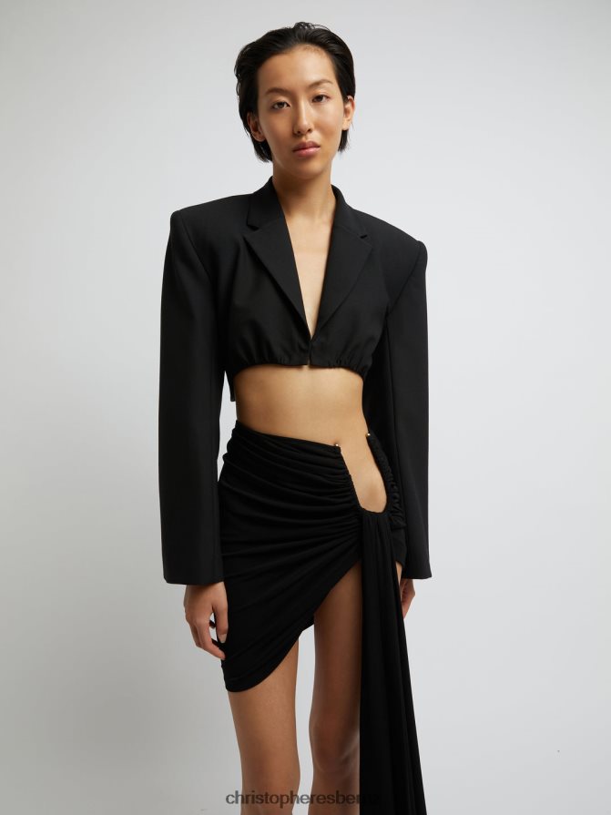 Christopher Esber Black Arced Palm Micro Skirt Clothing R68N6Z162