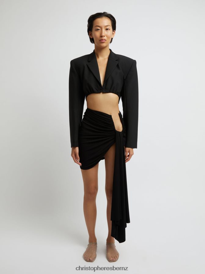 Christopher Esber Black Arced Palm Micro Skirt Clothing R68N6Z162