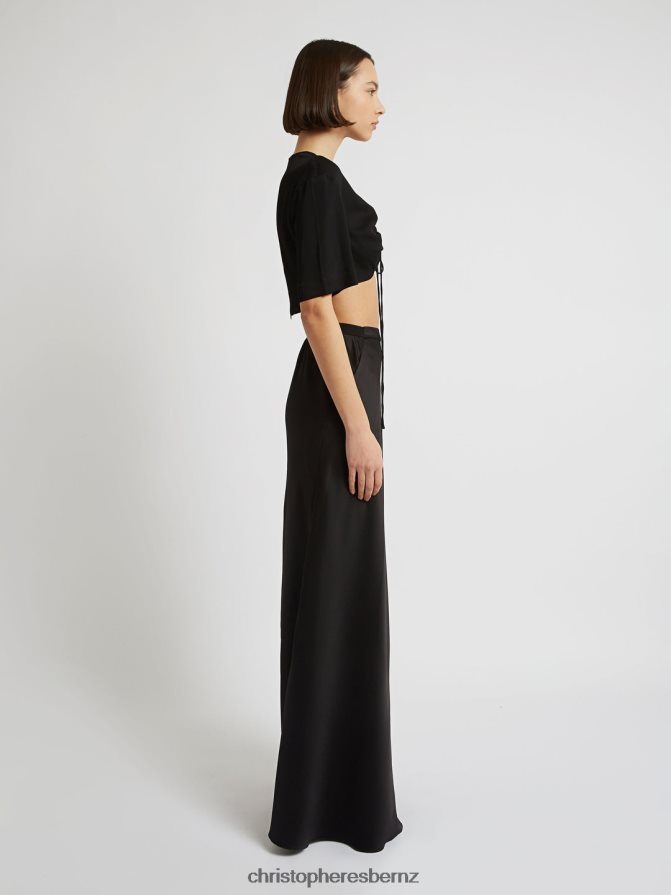 Christopher Esber Black Front Pocket Bias Maxi Skirt Clothing R68N6Z159