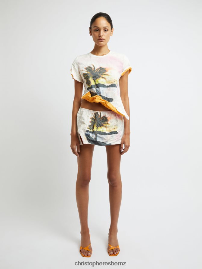 Christopher Esber Lost/Souvenir/Print Lost Souvenir Crushed Micro Skirt Clothing R68N6Z141