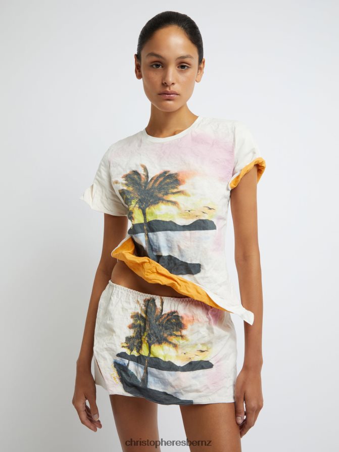 Christopher Esber Lost/Souvenir/Print Lost Souvenir Crushed Micro Skirt Clothing R68N6Z141