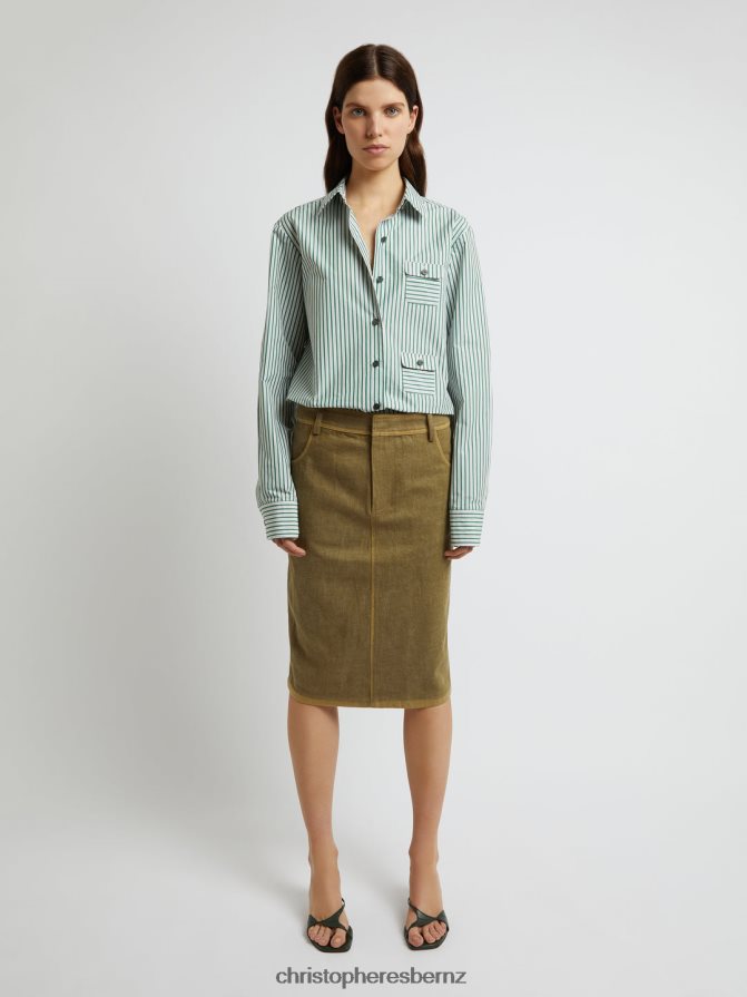 Christopher Esber Moss Chimaera Deconstruct Denim Skirt Clothing R68N6Z147