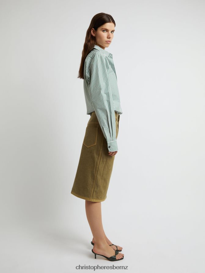 Christopher Esber Moss Chimaera Deconstruct Denim Skirt Clothing R68N6Z147