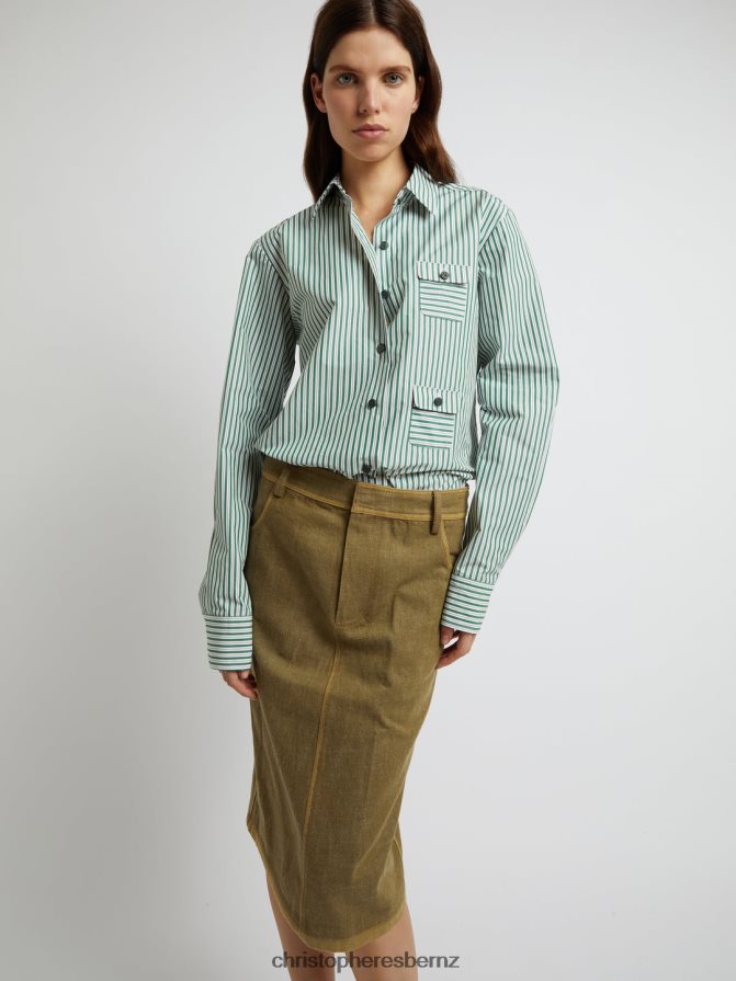 Christopher Esber Moss Chimaera Deconstruct Denim Skirt Clothing R68N6Z147