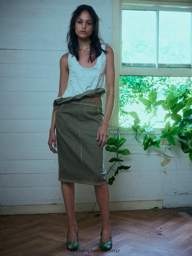 Christopher Esber Moss Chimaera Deconstruct Denim Skirt Clothing R68N6Z147