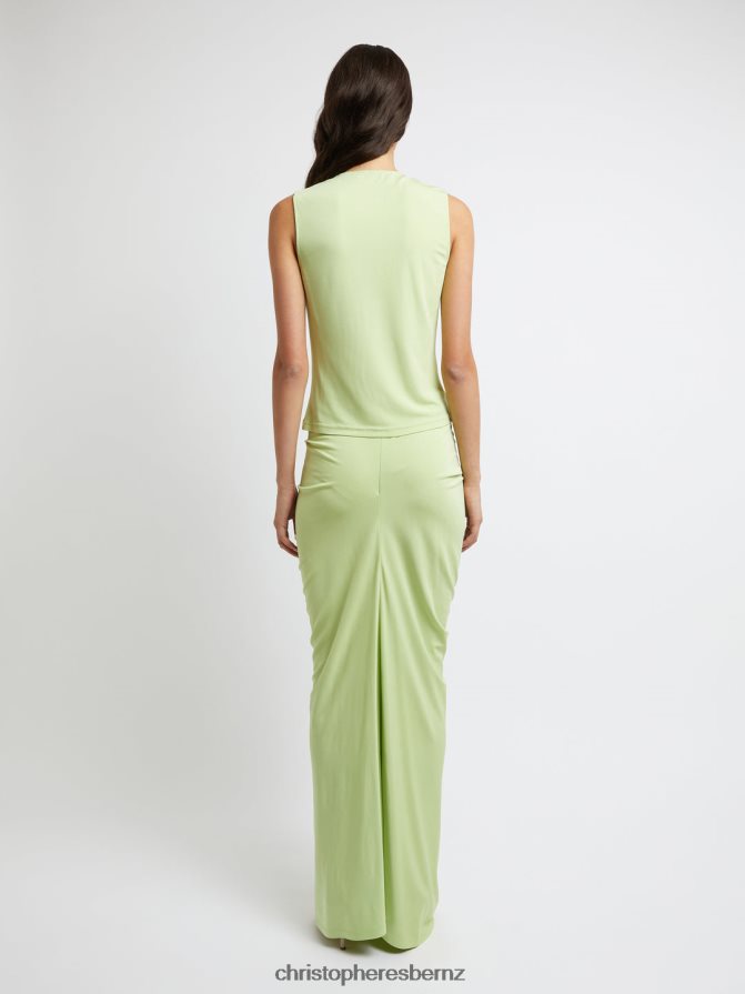 Christopher Esber Pistachio Vivenda Drape Front Skirt Clothing R68N6Z144