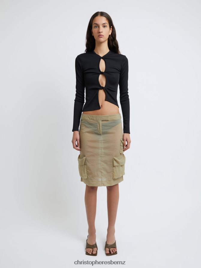 Christopher Esber Taupe Sola Stitched Skirt Clothing R68N6Z153