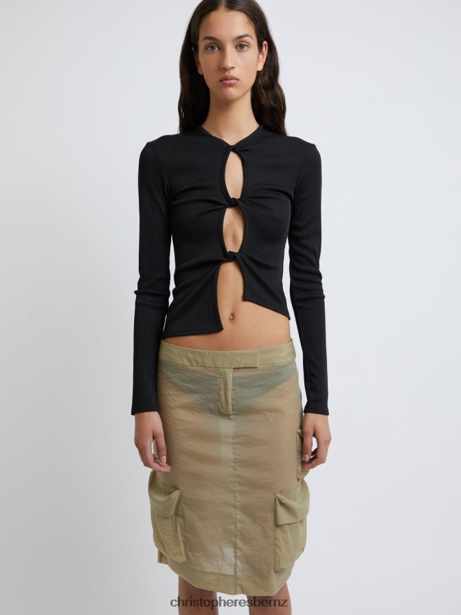 Christopher Esber Taupe Sola Stitched Skirt Clothing R68N6Z153