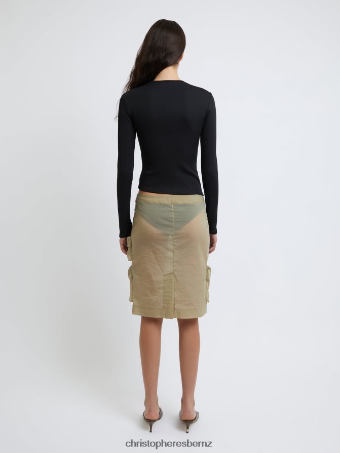 Christopher Esber Taupe Sola Stitched Skirt Clothing R68N6Z153