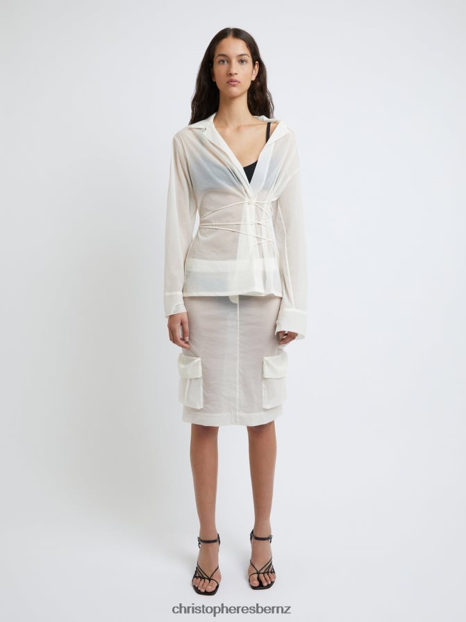 Christopher Esber White Sola Stitched Skirt Clothing R68N6Z152